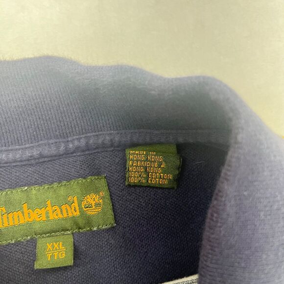 Vintage 90s Timberland Striped Collared Green White Shirt Men's XXL - Picture 4 of 7